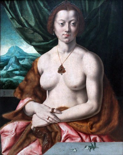 Female Nude Portrait by Barthel Bruyn the Elder